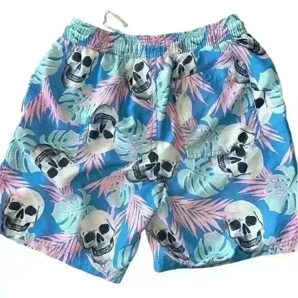 No Boundaries Swim suit set of 3 skulls/floral, tropical, retro dinosaurs/palms - Picture 3 of 8
